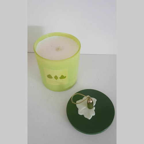 Estéban candela profumata vetro con coperchio di ceramica Sous les feuilles
