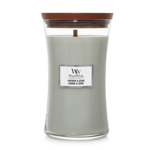 WOODWICK CANDELA GRANDE LAVENDER AND CEDAR