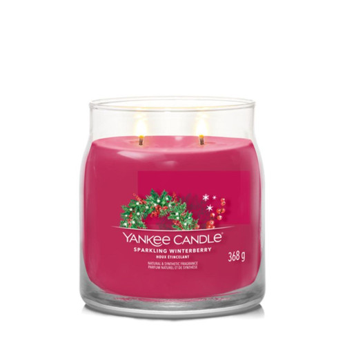  YANKEE CANDLE CANDELA MEDIA SPARKLING WINTERBERRY