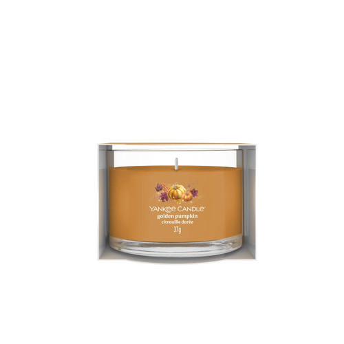 YANKEE CANDLE CANDELA VETRO VOTIVE GOLDEN PUMPKIN