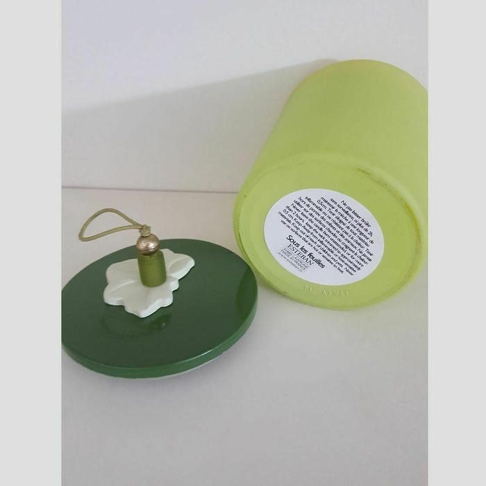 Estéban candela profumata vetro con coperchio di ceramica Sous les feuilles