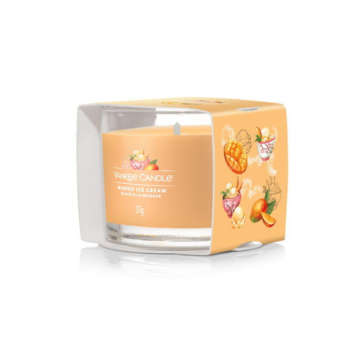YANKEE CANDLE CANDELA VETRO VOTIVE MANGO ICE CREAM