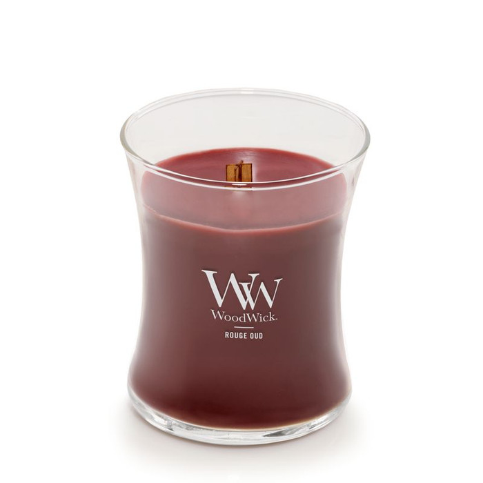 WOODWICK CANDELA MEDIA ROUGE OUD