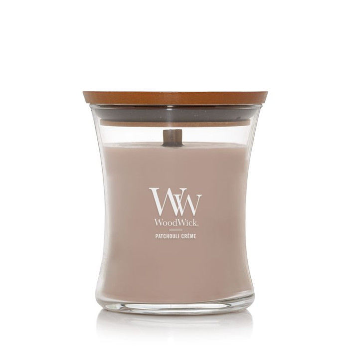 WOODWICK CANDELA MEDIA PATCHOULI CREME