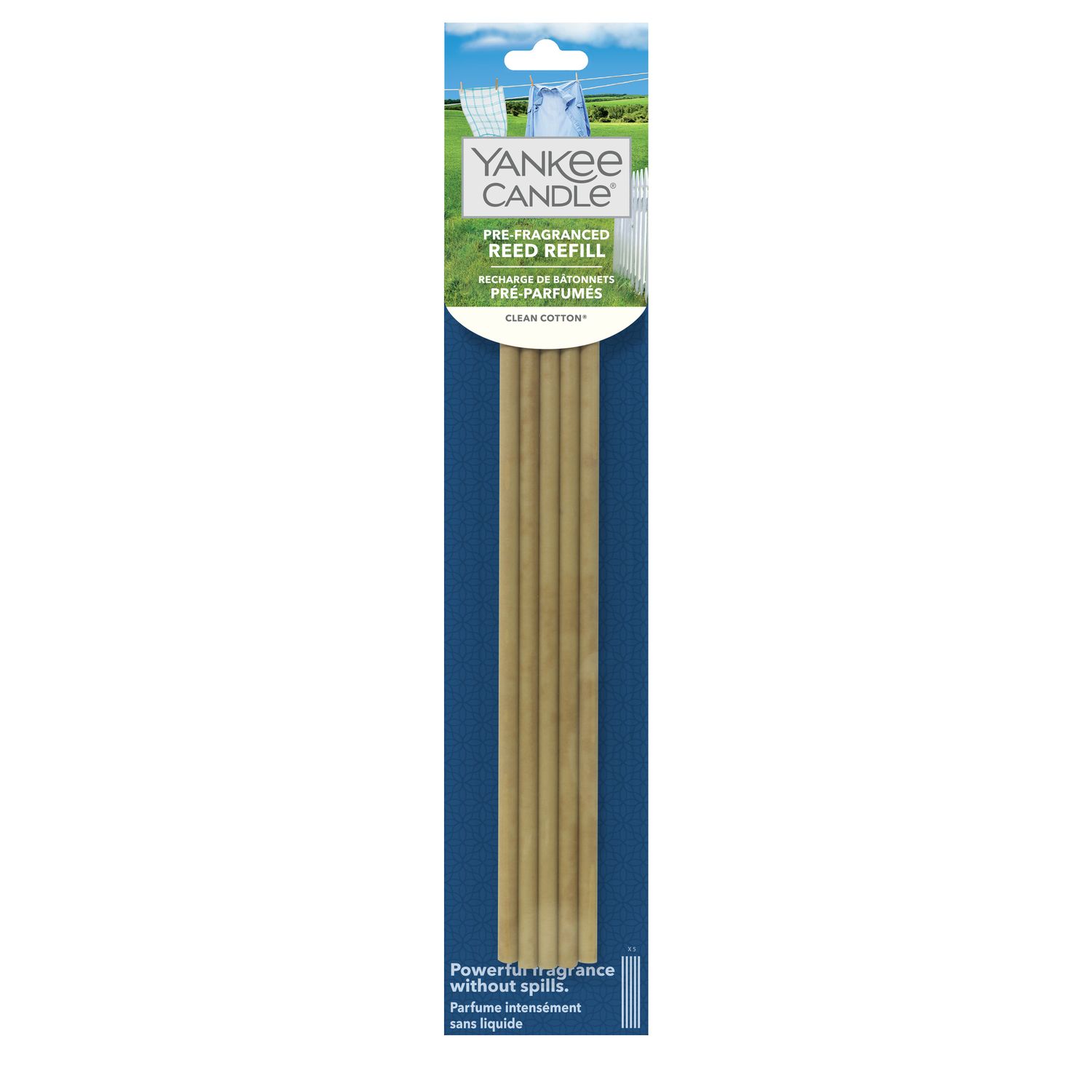 YANKEE CANDLE REFILL BASTONCINI CLEAN COTTON - PROFUMO DI CASA