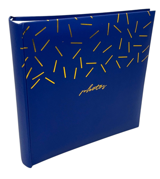 Slip In Photo Album Memo Area Holds 140 6'' x 4'' Photos Blue Confetti Design