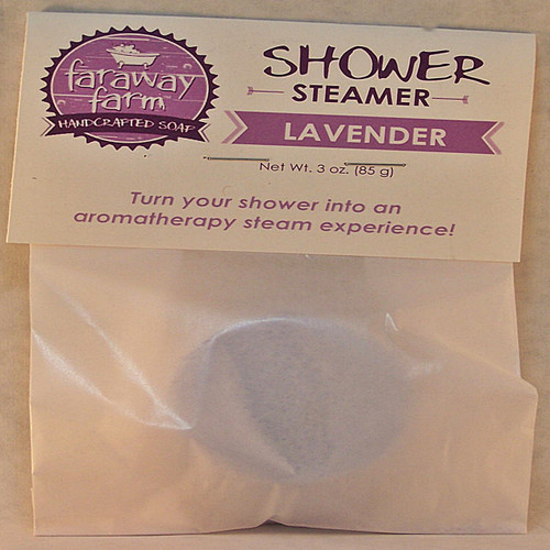 Faraway Farm Lavender Shower Steamer wrapped