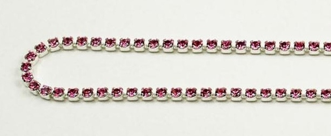 29SS (6.32mm) Crystal rhinestone chain, 37 stones per foot - Hord Crystal