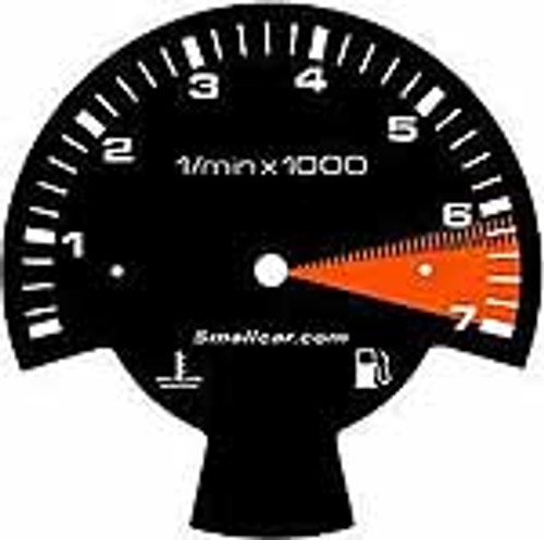 Tachometer Face (Black) 7K RPM