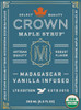 Crown Maple® Madagascar Vanilla Infused Organic Maple Syrup 250ML (8.5 FL OZ)