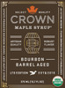 Crown Maple® Bourbon Barrel Aged Organic Maple Syrup 375ML (12.7 FL OZ)
