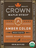 Crown Maple® Amber Color Rich Taste Organic Maple Syrup 250ML (8.5 FL OZ)