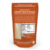 Organic maple sugar 8 oz. bag, back view, for more info check product description