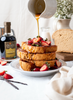 French toast stack with Dark bottle
