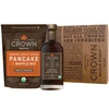 Organic Maple Sugar Pancake Mix with Bourbon Barrel Aged organic maple syrup with Royal Treatment Box