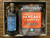 Organic Maple Sugar Pancake Mix with Blueberry organic maple syrup in Royal Treatment Box in Box