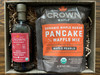 Organic Maple Sugar Pancake Mix with Strawberry organic maple syrup in Royal Treatment Box