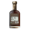 Bourbon Barrel Aged organic maple syrup 375ML bottle, back label view, for more info check product description