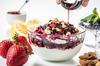 yogurt bowl with crown maple syrup and fruit 