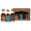 Premium maple syrup trio in petite 50ML (1.7 FL OZ) window box featuring Amber, bourbon & vanilla, front view