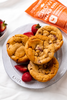 Strawberry muffins with a bag of Crown Maple sugar bag