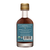 Madagascar Vanilla Infused organic maple syrup 50ML bottle, back label view, for more info check product description