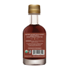 Cinnamon Infused organic maple syrup 50ML bottle, back label view, for more info check product description