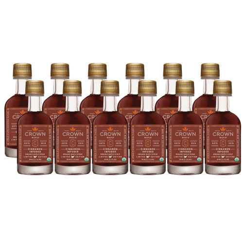 12 Cinnamon Infused organic maple syrup 50ML bottles