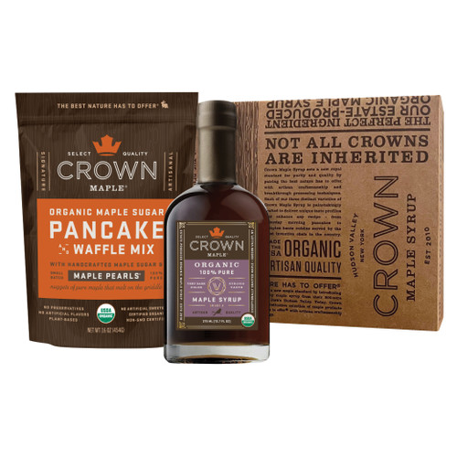 Organic Maple Sugar Pancake Mix with Very Dark Color Strong Taste organic maple syrup with Royal Treatment Box Organic Maple Sugar Pancake Mix with Very Dark Color Strong Taste organic maple syrup with Royal Treatment Box