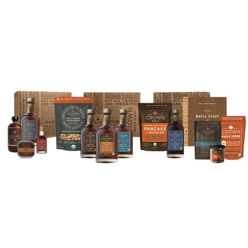 The EXCEPTIONAL Crown Maple Signature Collection featuring products and Royal Treatment Box