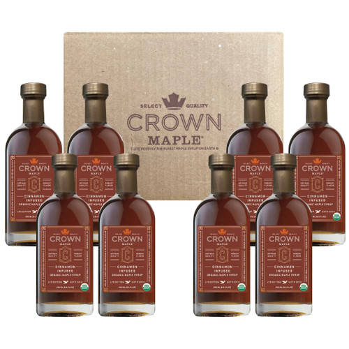 8 cinnamon infused organic maple syrup bottle 250ML with case shipper