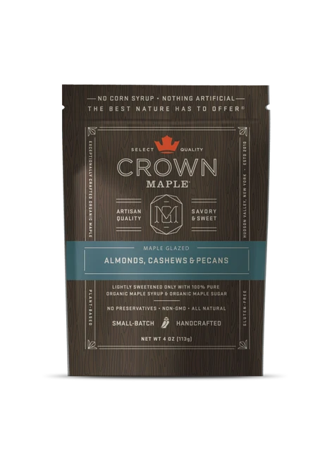 Crown Maple glazed almonds, cashews & pecans 4oz