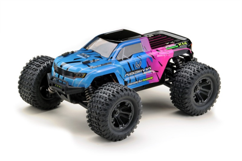 1:16 Monster Truck MINI AMT pink/blue 4WD RTR RC Experts Hobby Shop