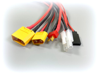Absima Charging Cable Multi 5in1, 30cm XT90, XT60 T-Plug, JR, Tamiya