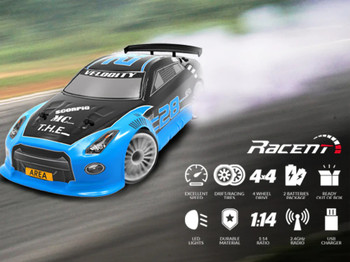 RACENT Drift Car 1/14 4WD 785-42 609KB2 - Brushed / Blue