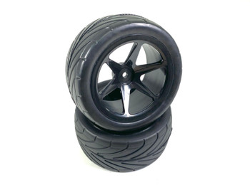 1:10 Buggy Wheel Set "6 Spoke/Street" front black (2)