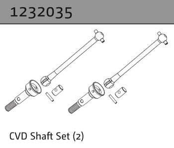1:10 Aero-X/STiX/SupraSlide » CVD Shaft Set
