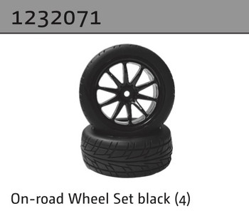 1:10 Aero-X/STiX/SupraSlide » On-road Wheel Set black (4)