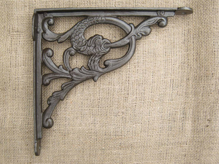 Cast Iron Shelf Bracket - Serpent Design