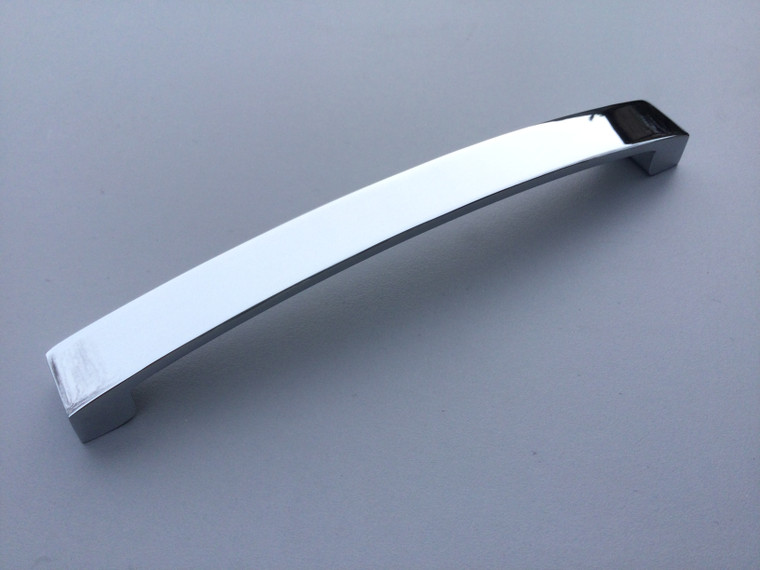 Polished Chrome Curved Pull  Kitchen Handle or Bedroom Handle