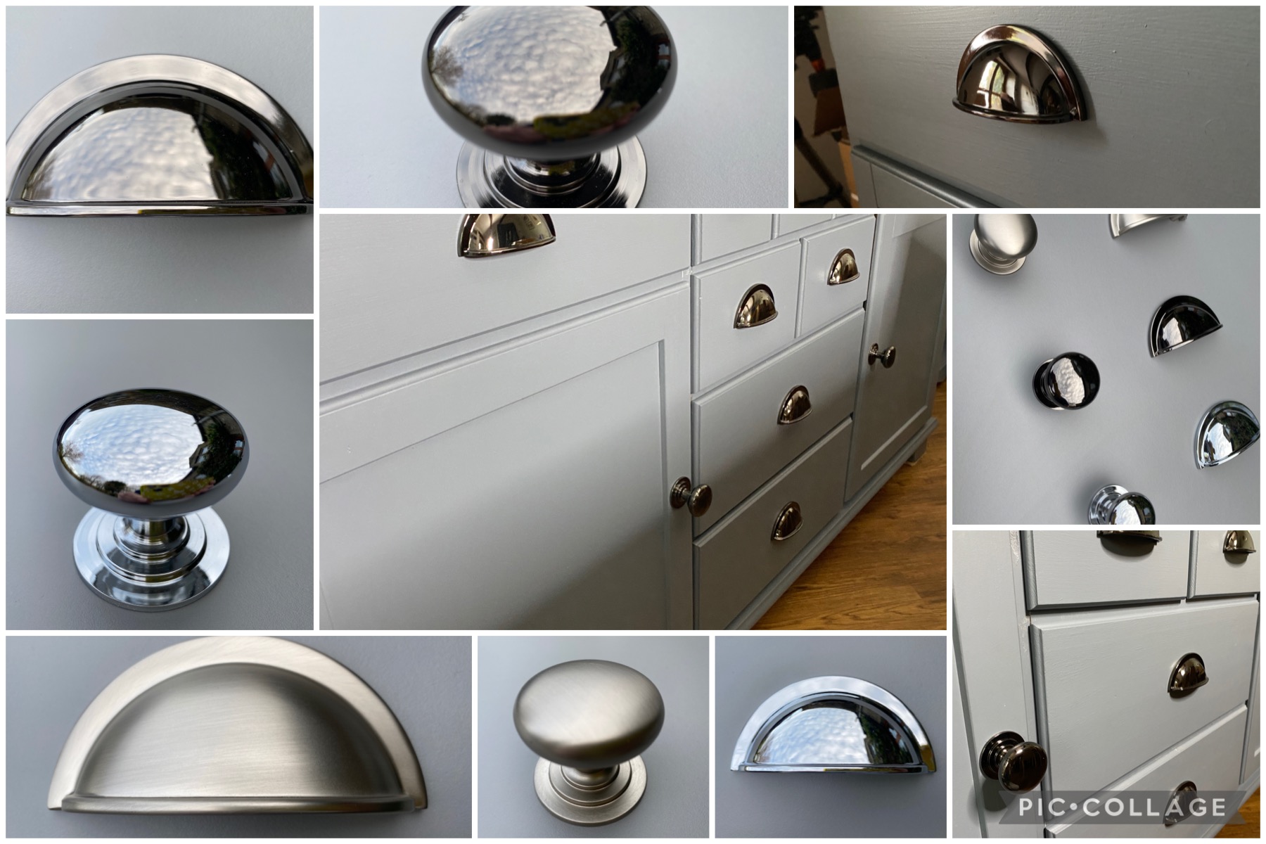 Brushed Brass Cup Handles - PickandFixKitchens