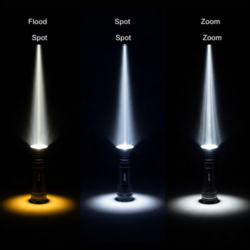 What is the Best Beam Type for a Flashlight? Flood vs. Spot vs. Zoom Compared