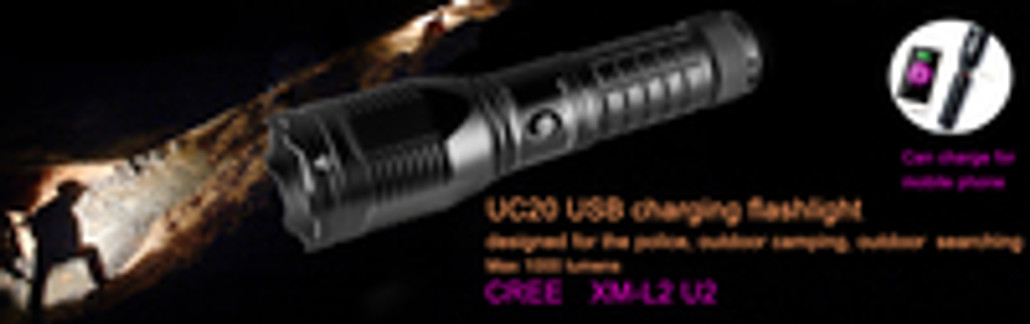 Outdoor gear---high power USB flashlight TANK007 UC20