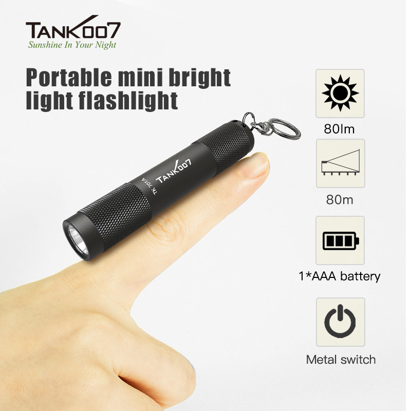 Factory onsales TANK007 TK701A Mini EDC Flashlight Pocket Led