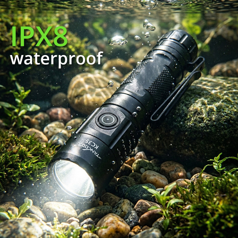 KC35 Waterproof Tactical Flashlight Rechargeable High Power 5000lm