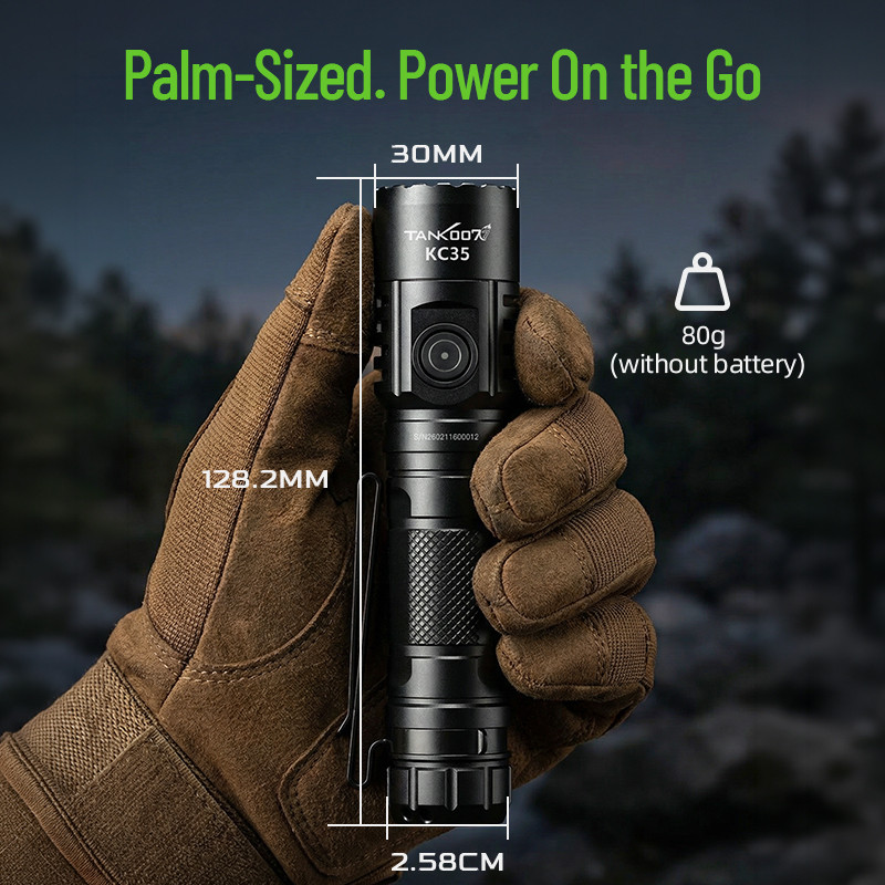 KC35 Waterproof Tactical Flashlight Rechargeable High Power 5000lm