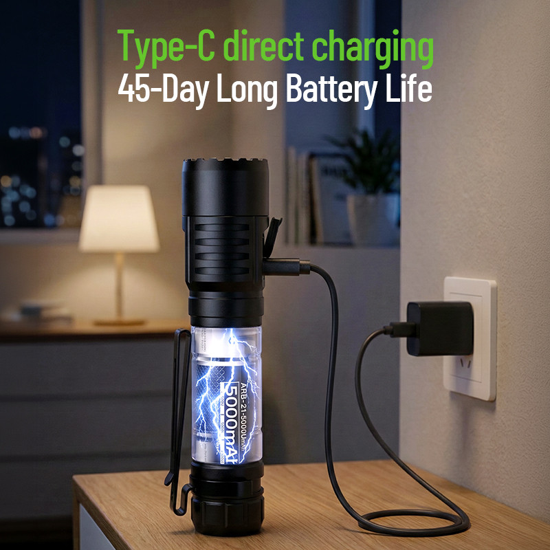 1000 lumen flashlight rechargeable tactical Police Security - Flashlight - Trac Tact R 1000 Lumen