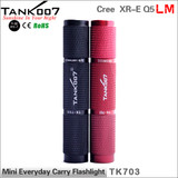8cm only led flashlight mini everyday carry / EDC flashlight torch TANK007 TK703 