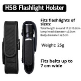 TANK007 NEW High Quality Rubber Nylon LED Flashlight Holster Pouch Torch Holder