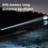 KC70 PLUS Aluminum LED Flashlight High Power Torch Light Long Range Rechargeable 105° Bearing Rotating Working Linternas